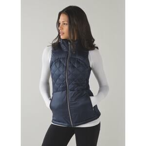 Lululemon Down For A Run Vest Inkwell Blue Size 8